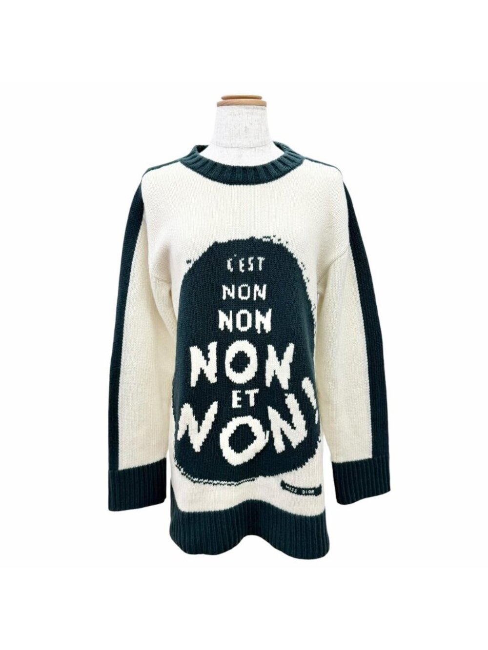 Dior Wool Cashmere Non Et Non Knit Sweater 38